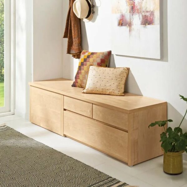 ghế mang giày gỗ công nghiệp – giá rẻ, tiện lợi