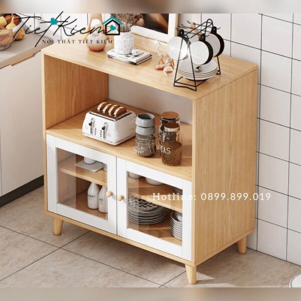 kệ bếp gỗ 3 tầng – tiết kiệm diện tích tối đa