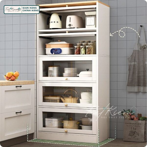 kệ để đồ nhà bếp gỗ công nghiệp – giá rẻ mà tiện lợi