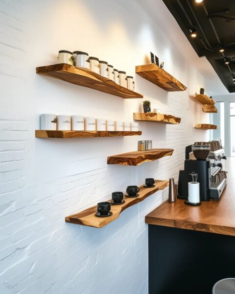 Decor nhà bếp với giá để đồ bằng gỗ tinh tế 1 Nha-Bep-Voi-Gia-de-do-Bang-Go