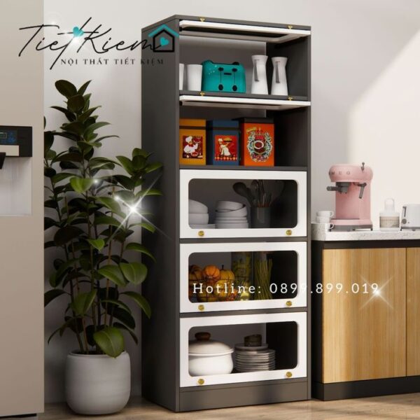 top 10 mẫu kệ để đồ nhà bếp bằng gỗ đẹp năm 2026