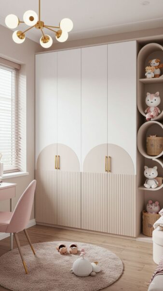 Tủ gỗ cho bé gái 1m2 – lưu trữ thoải mái cho nhiều đồ 4 Tu-Go-Cho-Be-Gai-1m2