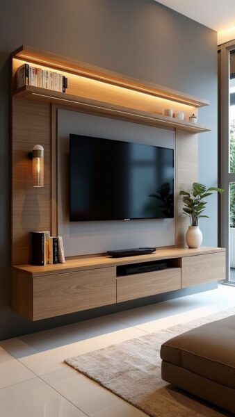 Tủ kệ tivi gỗ tự nhiên – bền đẹp với thời gian 1 Tu-Ke-Tivi-Go-Tu-Nhien