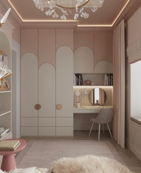 Tủ quần áo bé gái dễ thương với màu hồng pastel 3 Tu-Quan-ao-Be-Gai-De-Thuong