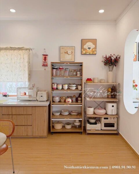 tủ để đồ bếp thông minh 60cm – nhỏ gọn, tiện lợi