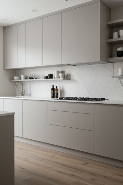 tủ bếp cho không gian mở – kết hợp bếp và phòng khách