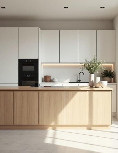 tủ bếp cho phòng bếp chữ nhật – chọn bố cục tiết kiệm chi phí