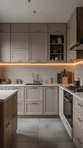 tủ bếp cổ điển châu âu – phù hợp biệt thự và nhà vườn