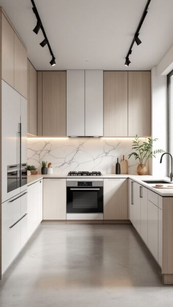 tủ bếp gỗ chữ u tốt – phù hợp nhà rộng, báo giá chi tiết