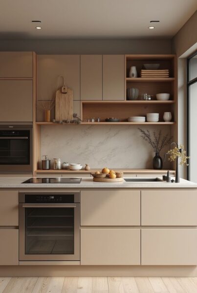 Tủ bếp phong cách Nhật Bản – Tối ưu công năng, dễ sử dụng 3 Tu-Bep-Phong-Cach-Nhat-Ban