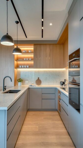 Tủ bếp phong cách Nhật Bản – Tối ưu công năng, dễ sử dụng 4 Tu-Bep-Phong-Cach-Nhat-Ban