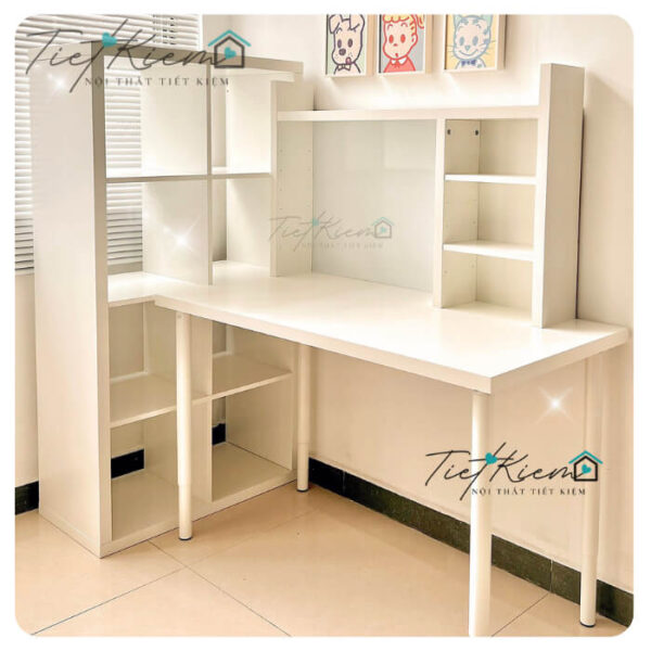 Bàn làm việc giá rẻ TPHCM gỗ công nghiệp – Ưu điểm và mẫu đáng mua 1 Ban-lam-viec-gia-re-TPHCM-go