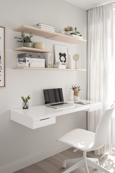 Bàn làm việc phòng nhỏ TPHCM treo tường – Giải pháp thông minh cho phòng chật 1 Ban-lam-viec-phong-nho-TPHCM-treo-tuong