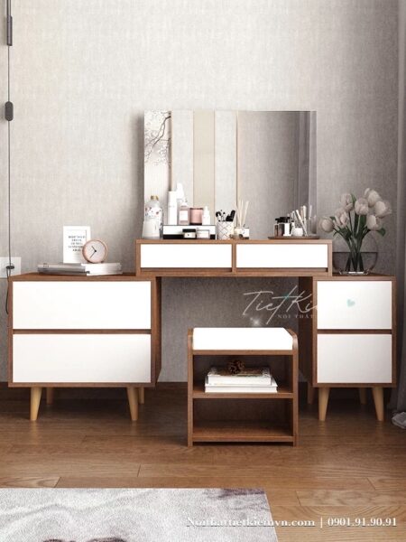 Bàn trang điểm đẹp TPHCM nhỏ gọn – Giải pháp tối ưu cho phòng nhỏ 2 Ban-trang-diem-dep-TPHCM-nho-gon