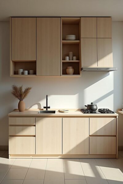 Tủ bếp đồng bộ nội thất – Kết hợp bàn ăn, tủ rượu và hệ lưu trữ 1 Tu-Bep-dong-Bo