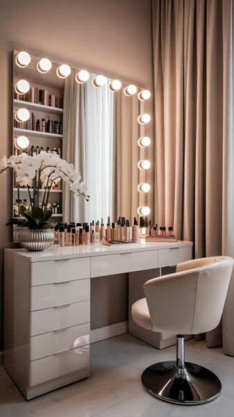 Bàn trang điểm Hàn Quốc gương gập – Thiết kế thông minh tiết kiệm diện tích 1 Ban-trang-diem-Han-Quoc-guong-gap