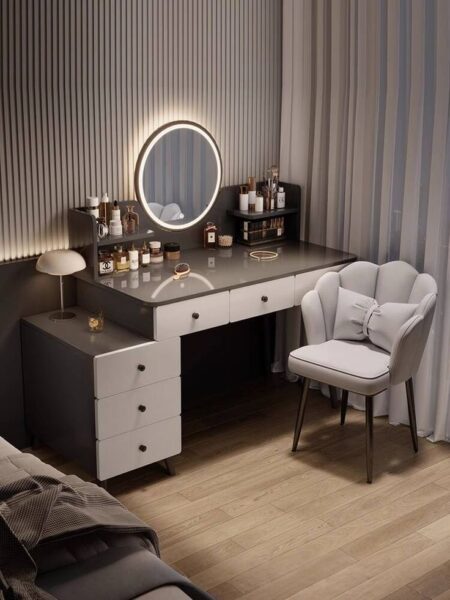 Bàn trang điểm có nhiều ngăn kiểu Hàn Quốc – Thiết kế tối giản 1 Ban-trang-diem-co-nhieu-ngan-kieu-Han-Quoc