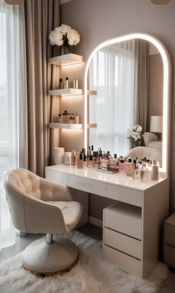 Bàn trang điểm có nhiều ngăn nhỏ gọn – Phù hợp phòng ngủ nhỏ 2 Ban-trang-diem-co-nhieu-ngan-nho-gon