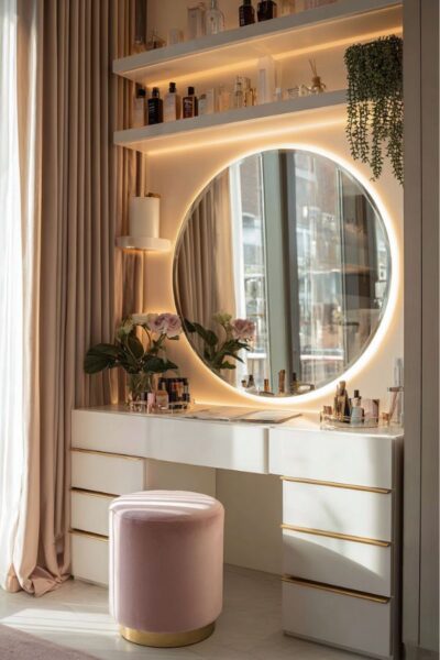 Bàn trang điểm có nhiều ngăn nhỏ gọn – Phù hợp phòng ngủ nhỏ 1 Ban-trang-diem-co-nhieu-ngan-nho-gon