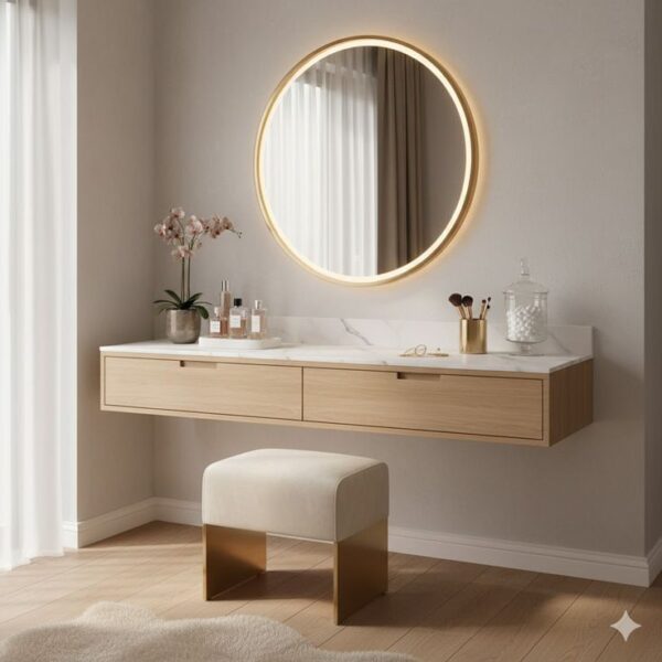 Bàn trang điểm đa năng bàn làm việc – Giải pháp cho phòng nhỏ 1 Ban-trang-diem-da-nang-ban-lam-viec