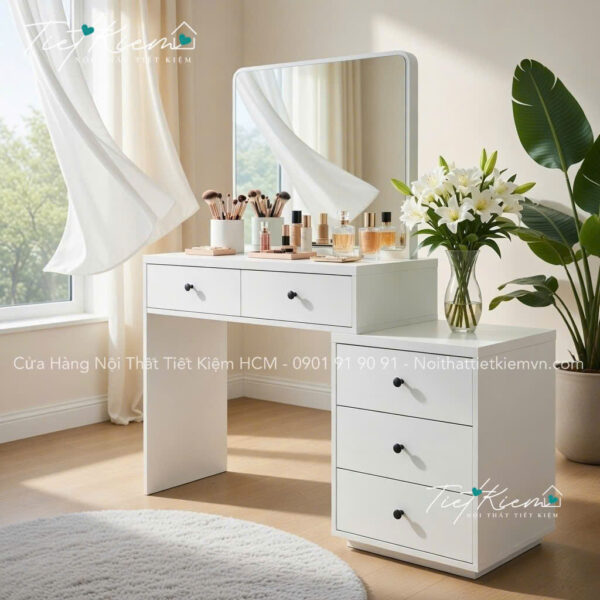 Bàn trang điểm sang trọng gương LED – Thiết kế hiện đại tiện lợi 3 Ban-trang-diem-sang-trong-guong-LED