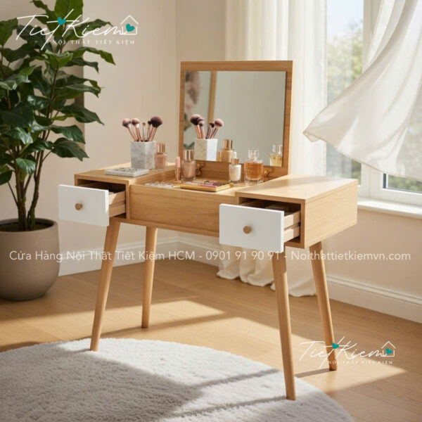 Bàn trang điểm sang trọng gương LED – Thiết kế hiện đại tiện lợi 4 Ban-trang-diem-sang-trong-guong-LED