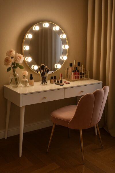 Bàn trang điểm thông minh có đèn LED – Thiết kế tiện nghi hiện đại 2 Ban-trang-diem-thong-minh-co-den-LED