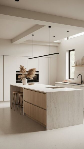 tủ bếp cải thiện quy trình nấu ăn – giảm thao tác di chuyển