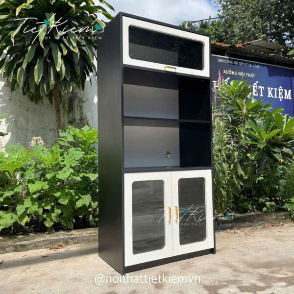 tủ bếp cạnh tủ lạnh – sắp xếp thực phẩm thuận tiện