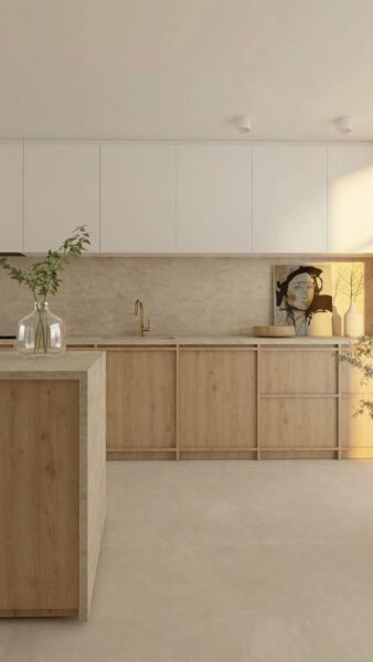 tủ bếp hỗ trợ chuẩn bị nguyên liệu – tăng hiệu quả nấu nướng