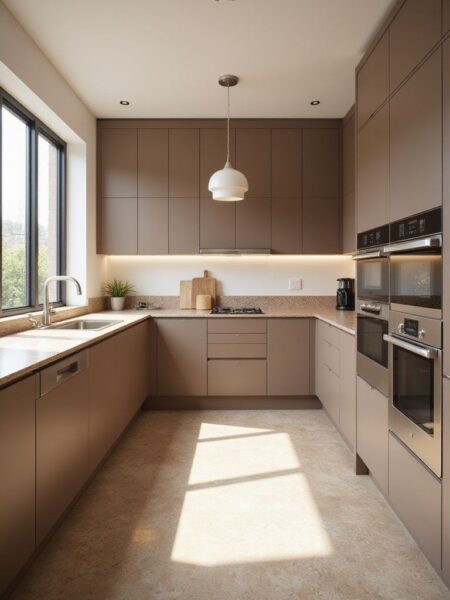 tủ bếp thiết kế hài hòa tổng thể – đồng bộ phong cách nội thất