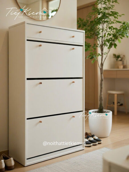 Tủ giày cho nhà chung cư nhỏ – Giải pháp sắp xếp gọn mà vẫn đẹp mắt 1 Tu-Giay-Cho-Nha-Chung-Cu