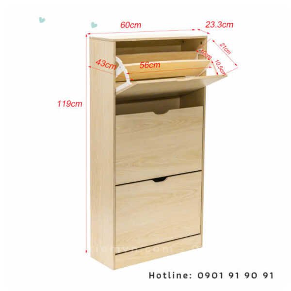 Tủ giày cửa kính – Mẫu sang hiện đại giúp không gian thêm nổi bật 2 Tu-Giay-Cua-Kinh