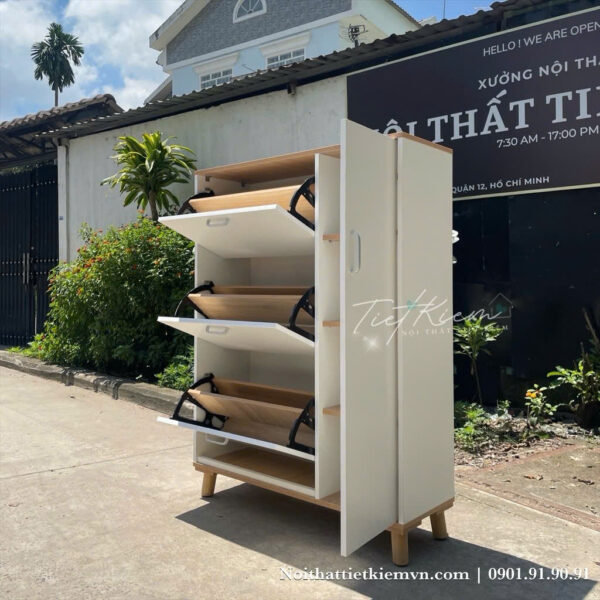 Tủ giày gỗ công nghiệp lựa chọn phổ biến cho không gian hiện đại 1 Tu-Giay-Go-Cong-Nghiep-Lua-Chon