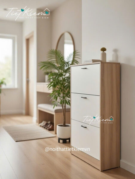Tủ giày gỗ công nghiệp mẫu đẹp dễ phối với nhiều không gian 4 Tu-Giay-Go-Cong-Nghiep-Mau