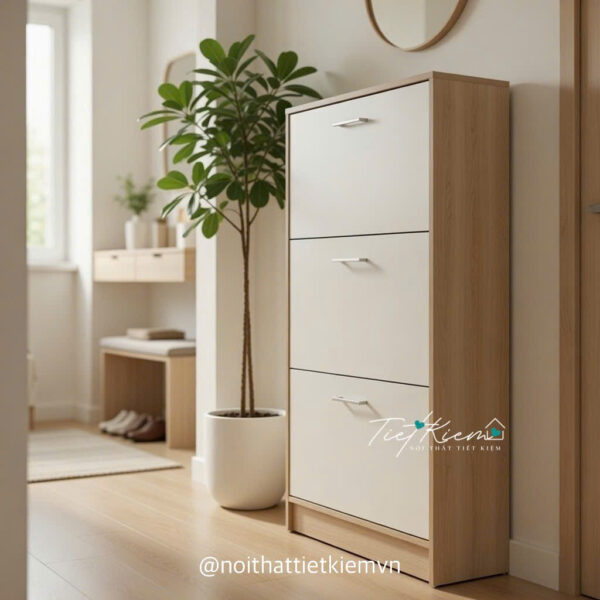 Tủ giày gỗ MDF chống ẩm giải pháp bền đẹp cho không gian sống hiện đại 1 Tu-Giay-Go-MDF-Chong-am