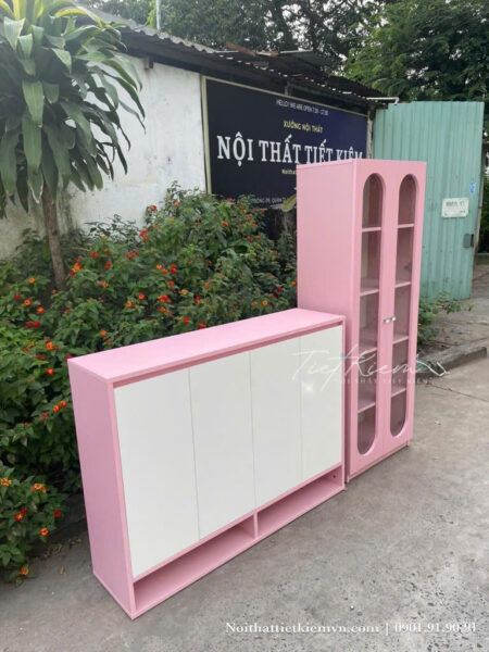 Tủ giày kết hợp kệ decor – Mẫu vừa lưu trữ vừa làm đẹp lối vào 1 Tu-Giay-Ket-Hop-Ke-Decor