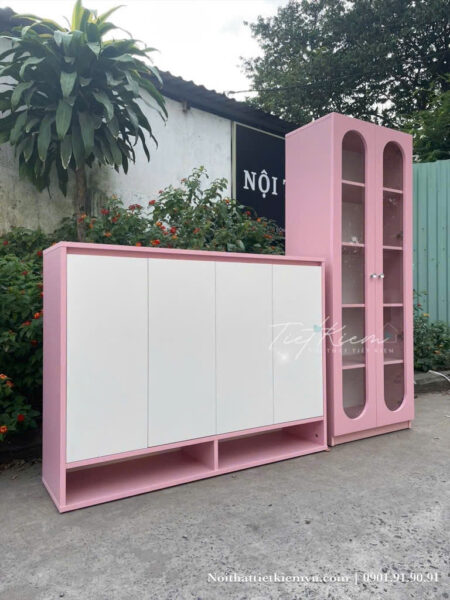 Tủ giày kết hợp kệ decor – Mẫu vừa lưu trữ vừa làm đẹp lối vào 4 Tu-Giay-Ket-Hop-Ke-Decor