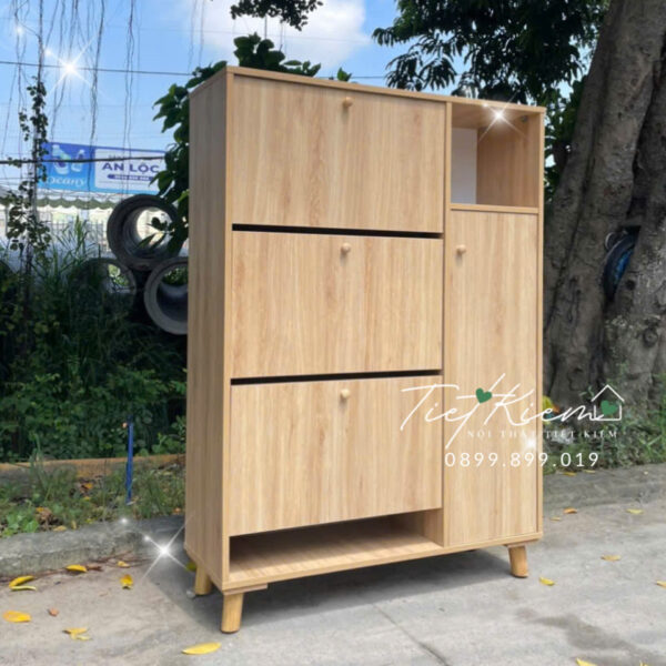 Tủ giày màu gỗ tự nhiên – Mẫu dễ phối cho nhiều phong cách nhà ở 1 Tu-Giay-Mau-Go-Tu-Nhien