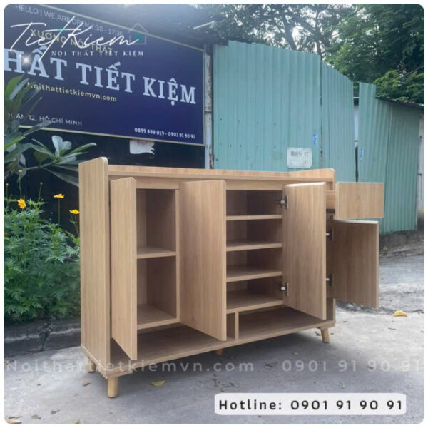Tủ giày vân gỗ sáng – Lựa chọn giúp không gian trông rộng và sạch hơn 1 Tu-Giay-Van-Go-Sang