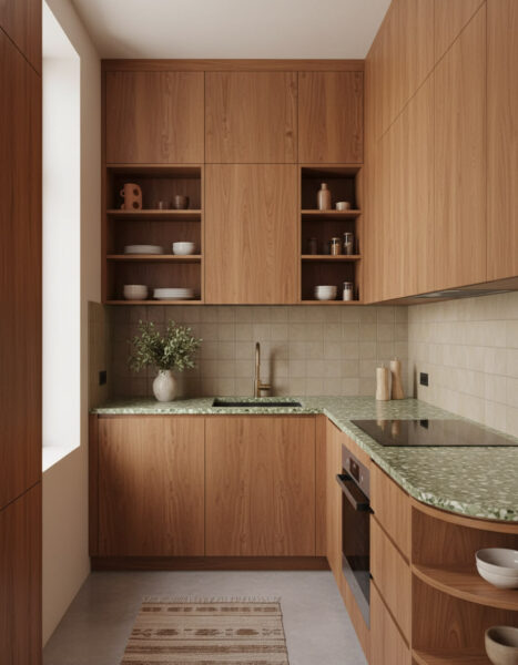 tủ bếp hoàn thiện thẩm mỹ – chú trọng từng chi tiết nhỏ