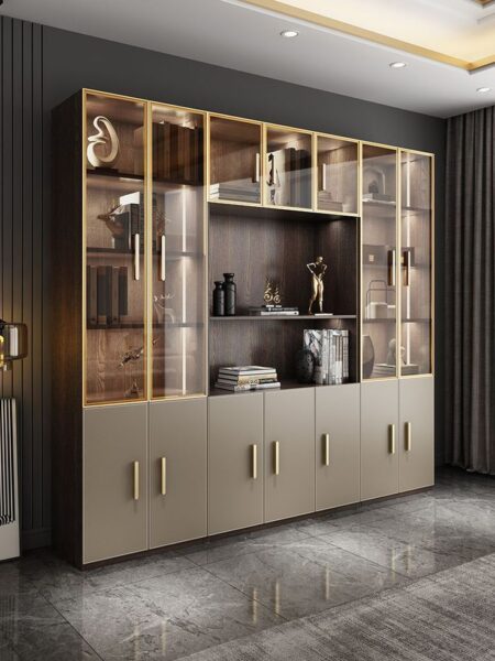 Tủ trưng bày tối giản phòng khách – Thiết kế gọn gàng hiện đại 1 Tu-trung-bay-toi-gian-phong-khach
