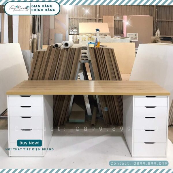 bàn ikea làm việc 2 tủ nội thất tiết kiệm ike8801