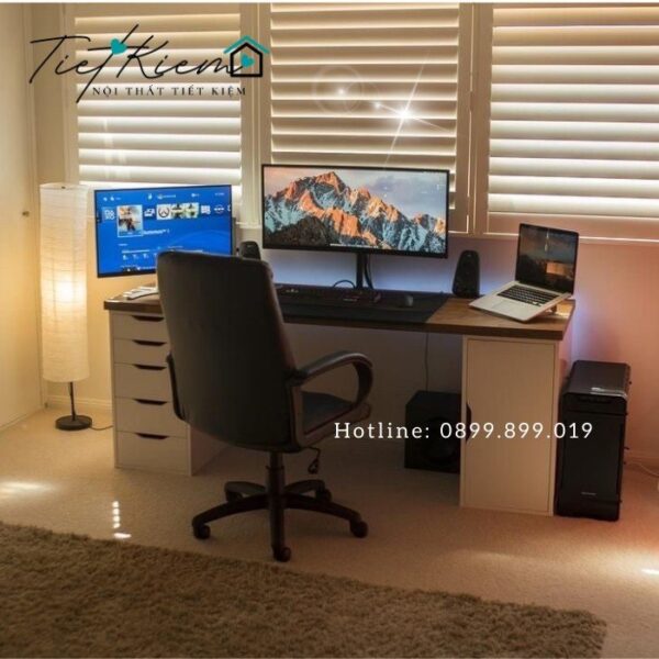 bàn làm việc gỗ ikea nội thất tiết kiệm blv78789