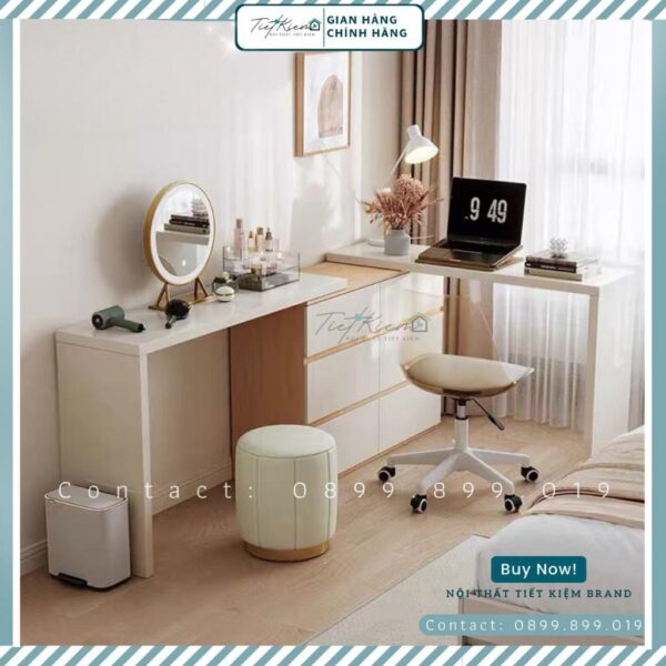 bàn trang điểm gỗ đẹp nội thất tiết kiệm btd990