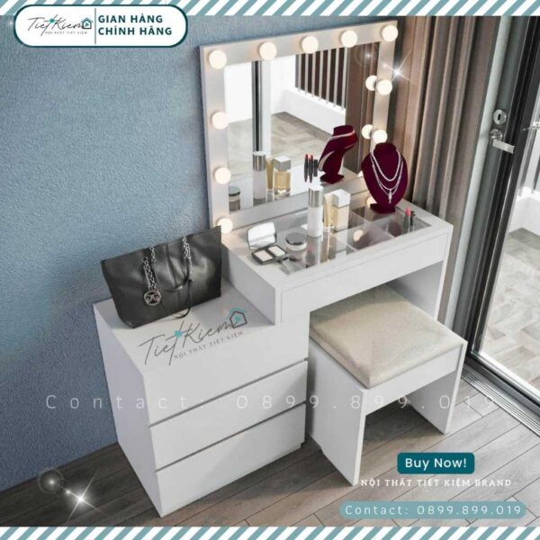 bàn trang điểm gương đèn nội thất tiết kiệm btd098