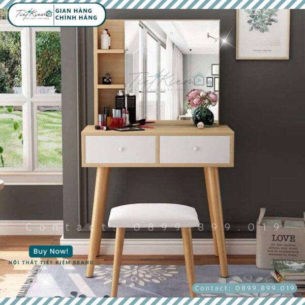bàn trang điểm nhỏ chân gỗ nội thất tiết kiệm b7889