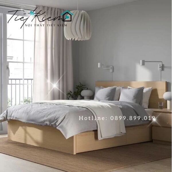 giường gỗ đẹp 1m6 để phòng ngủ g889