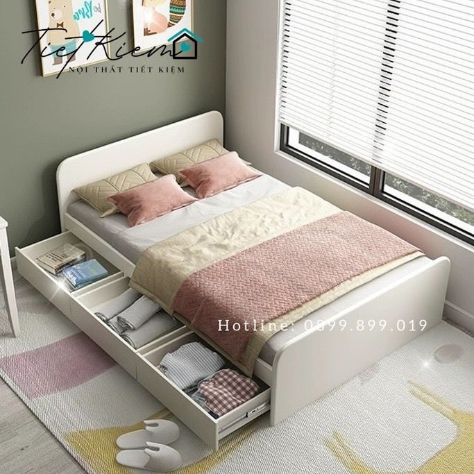 Giường ngủ hiện đại có hộc kéo G899 1 giường ngủ hiện đại có hộc kéo g899