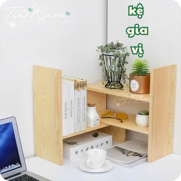kệ decor bàn học, bàn làm việc gỗ {tặng tua vít} nội thất tiết kiệm kgv119